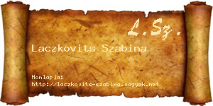 Laczkovits Szabina névjegykártya